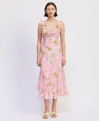 Women's Sleeveless Scoop Neck Wrenley Midi dress | Macy's