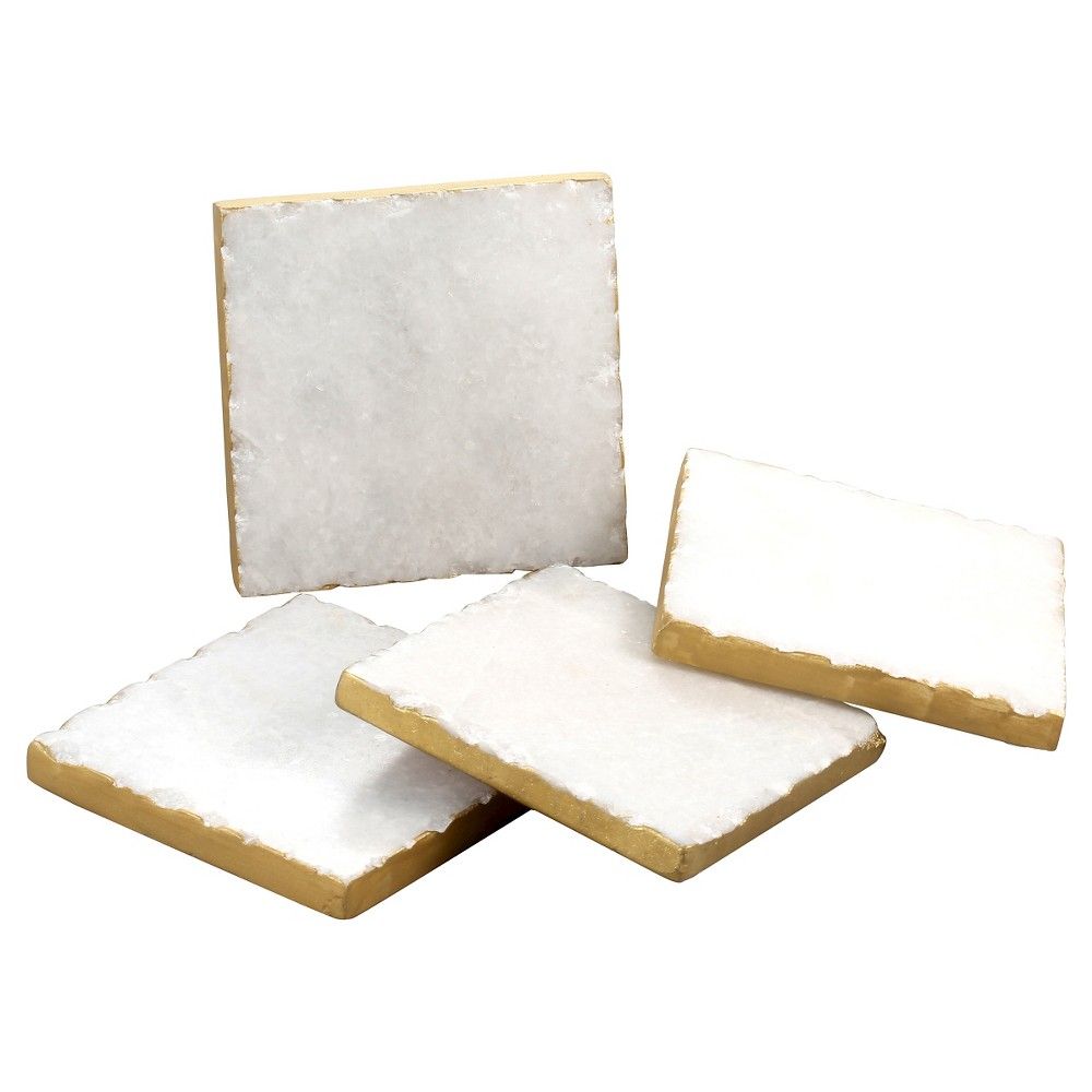 Thirstystone Marble Coasters Set of 4 - Gold, Gold Blue | Target