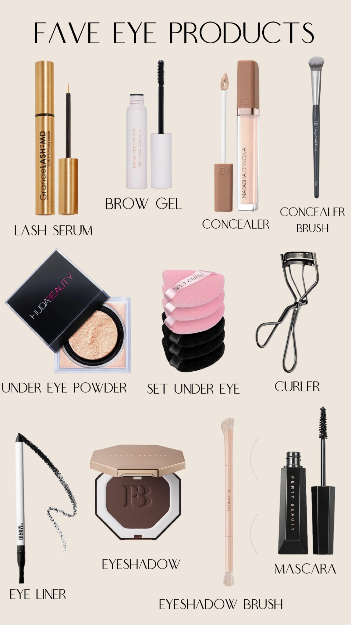 My fave eye products 
Lash serum - code magenreaves
Concealer - shade n5
Huda - cherry blossom
Eyeliner - soft brown
Eyeshadow - caramel cutie 

#LTKbeauty #LTKfindsunder100