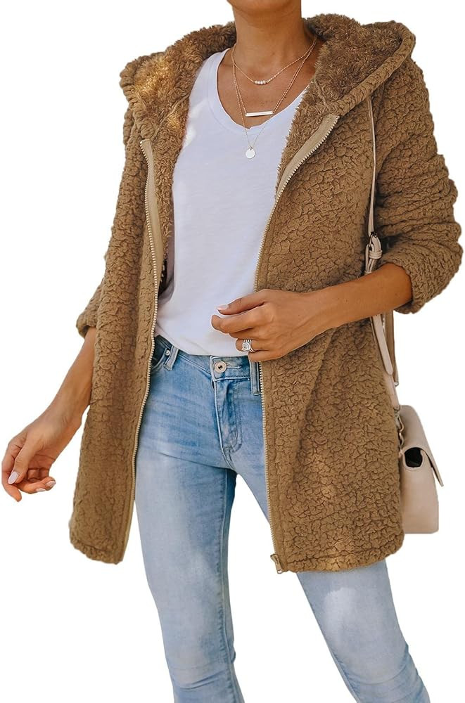 Winter Women's Jackets Thick Warm And Comfortable Jackets Plush Women's Jackets | Amazon (US)