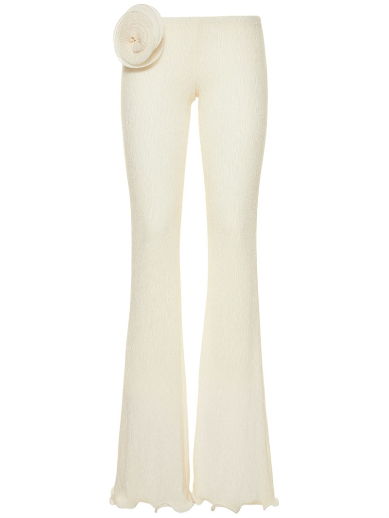 Ausgestellte hose mit gürtel und blume - Magda Butrym - Damen | Luisaviaroma | Luisaviaroma