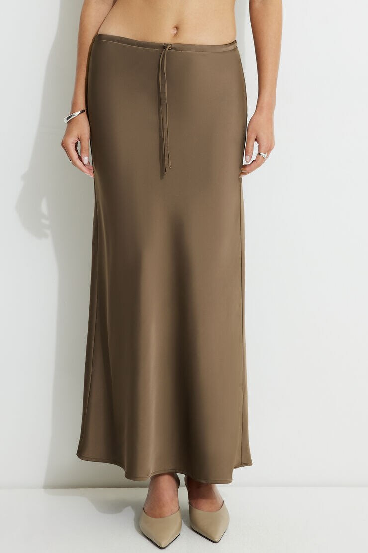 Cary Satin Slip Maxi Skirt | Dynamite Clothing