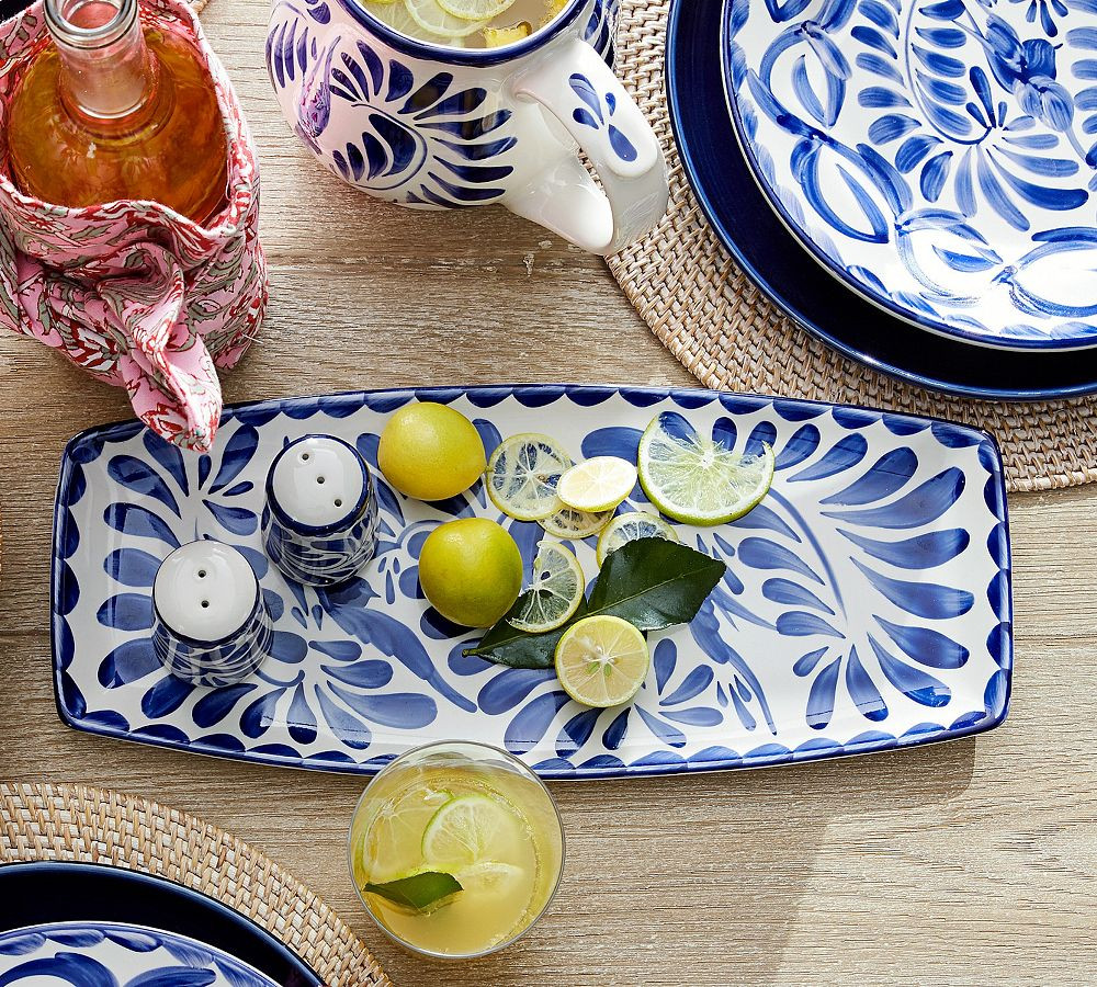 Puebla Stoneware Rectangular Platter | Pottery Barn (US)