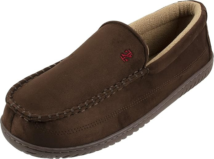 IZOD Men's Two-Tone Moccasin Slipper, Warm Soft Classic Slip-On, Men's Sizes 8 to 13 | Amazon (US)
