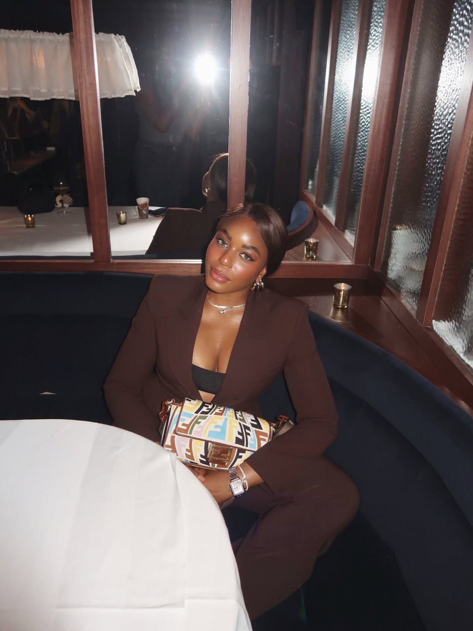 From work to happy hour: wearing the chicest dark brown blazer and trouser set along with my vintage fendi handbag. I love this chic and elevated fall outfit idea for your next night out - linking the loom below! … For more links to melissa murrell, wedding guest dress, georgia louise1, personalstyling, string bikini, courtney wears, whattowearfor, invest in style, missy elz, summer sweater, follow me on LTK! ✨

#LTKSeasonal #LTKWorkwear #LTKStyleTip