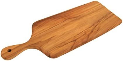 ANDALUCA Teak Wood Serving Board Platter Paddle | Appetizer, Charcuterie & Cheese Board with Handle  | Amazon (US)