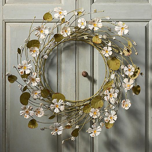 White Flower + Eucalyptus Iron Wreath | Terrain