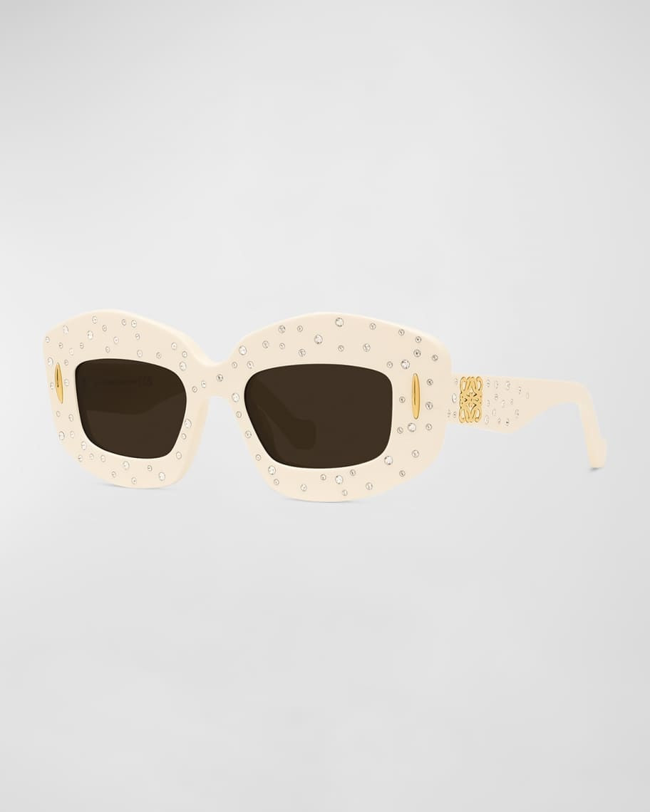 Loewe Men's Anagram Starry Night Rectangle Sunglasses | Neiman Marcus