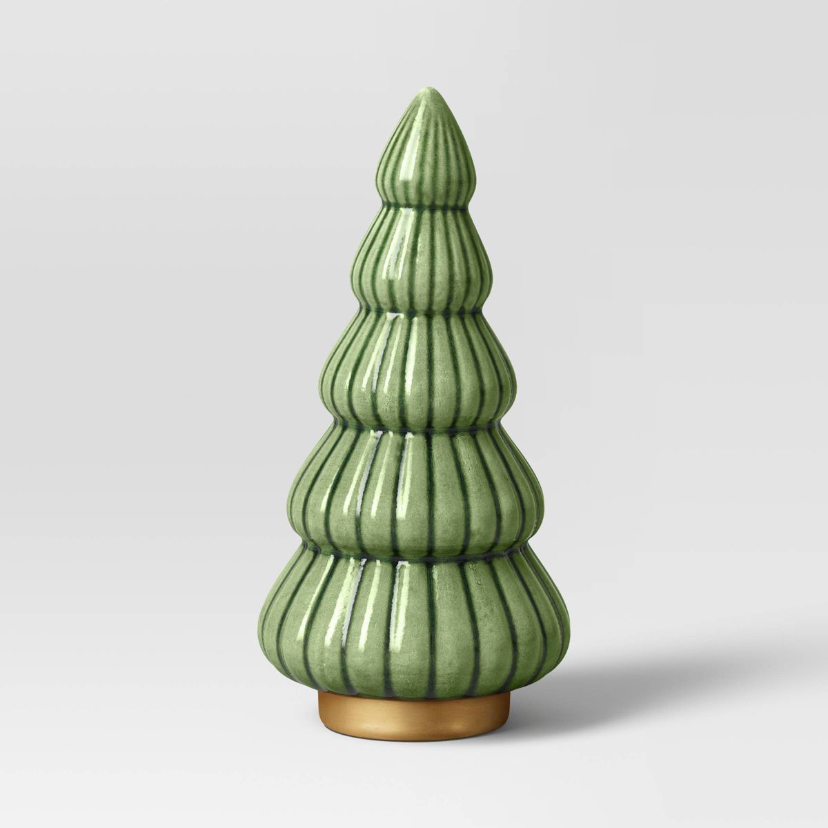 Medium Scalloped Ceramic Christmas Tree Green - Threshold™ | Target
