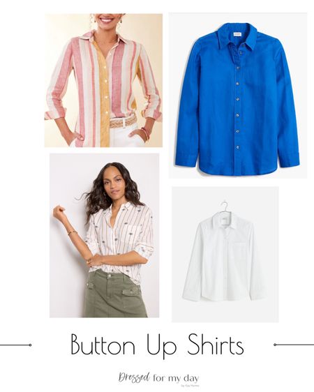 Button up shirts are always trending! I’ve found a few that I know you will love.✨

#LTKSeasonal #LTKMidsize #LTKOver40