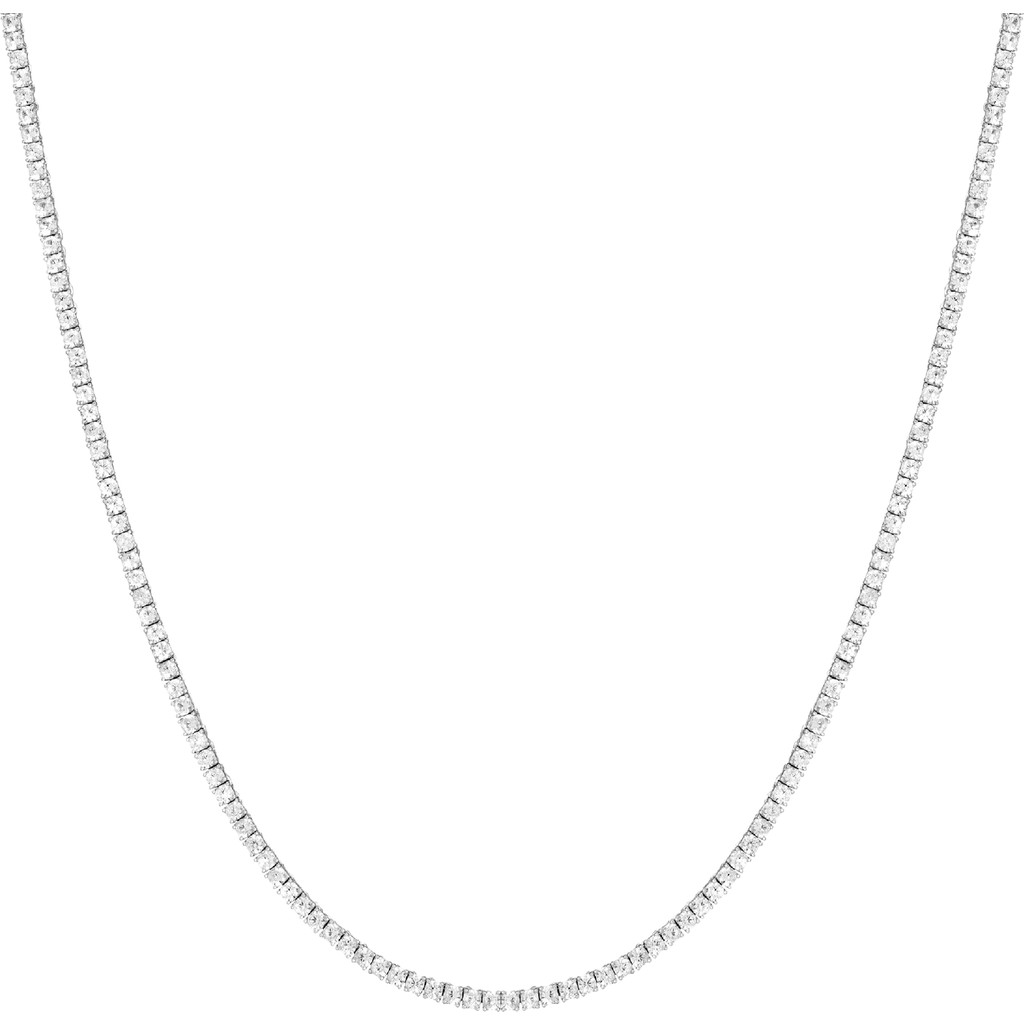 Aurate New York Lab Grown White Sapphire Tennis Necklace in White Vermeil at Nordstrom, Size 15 | Nordstrom