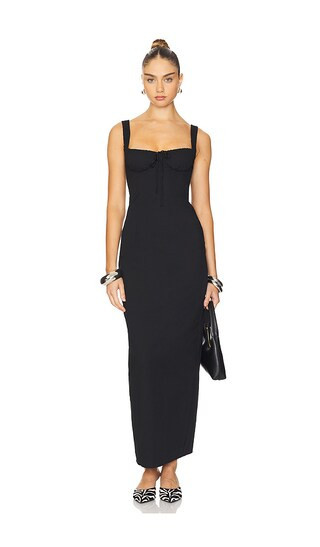 LIONESS Hot Nights Maxi Dress in Black. - size L | Revolve Clothing (Global)