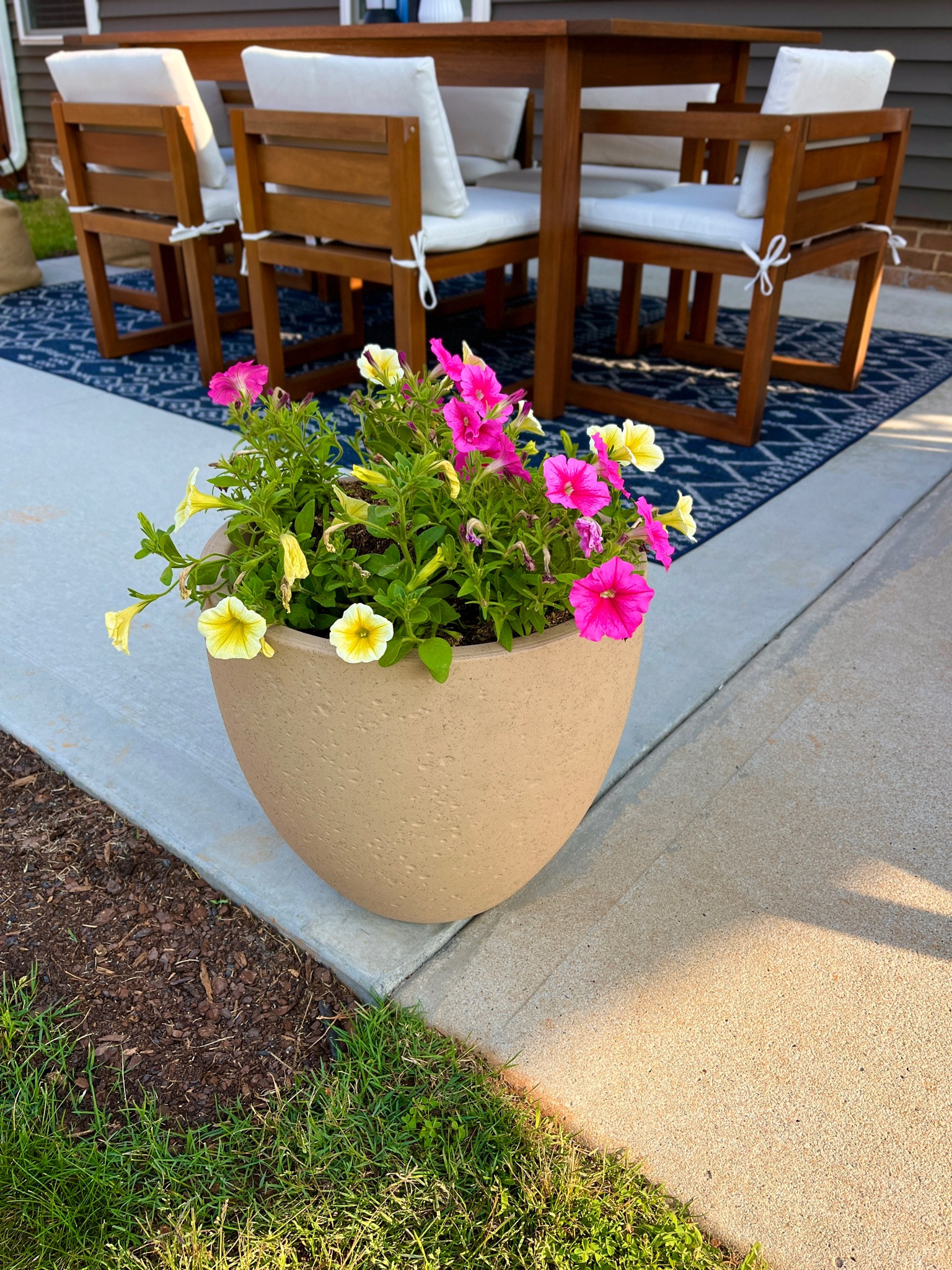 Allen + Roth Planter from Lowes - it looks like it would be heavy but it’s super light weight! 

#LTKhome #LTKunder50 #LTKSeasonal