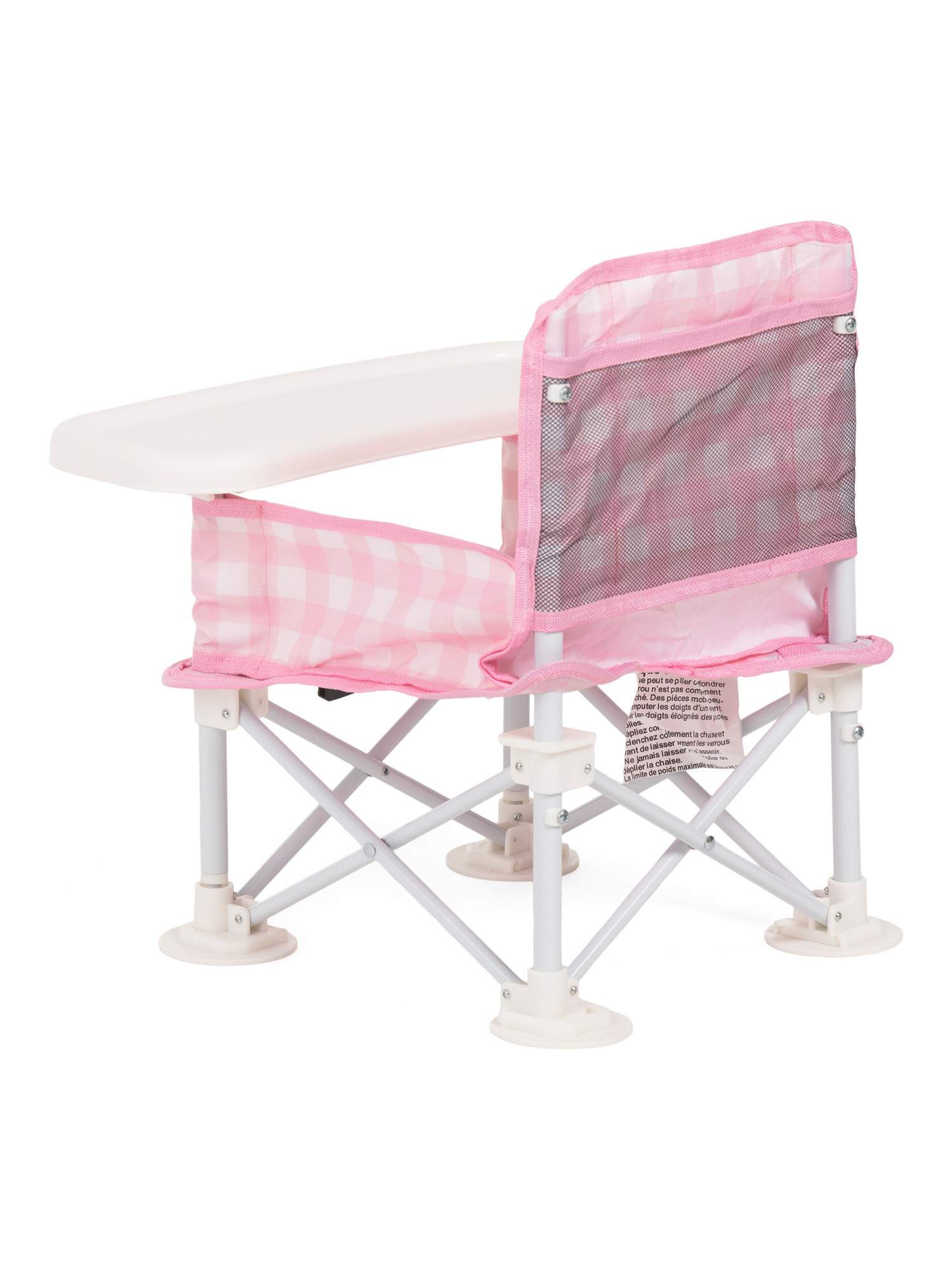 Infant 16x17 English Afternoon Gingham Camp Chair With Tray | TJ Maxx
