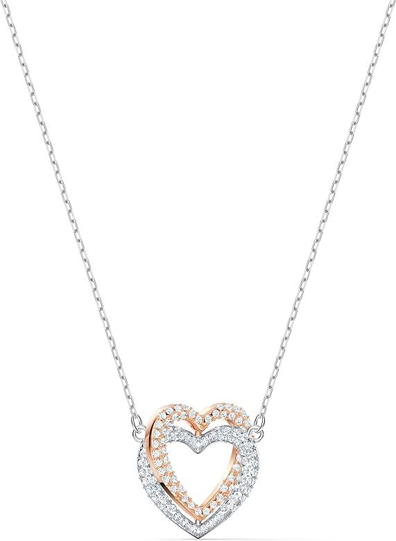 SWAROVSKI Infinity Heart Jewelry Collection, Rose Gold & Rhodium Tone Finish, Clear Crystals | Amazon (US)
