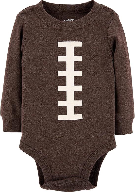 Baby Boy's Thanksgiving Football Long Sleeve Bodysuit | Amazon (US)