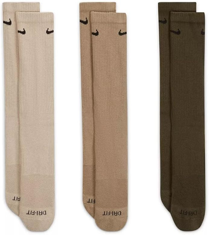 Nike Men`s Everyday Plus Cushioned Training Crew Socks 3 Pack | Amazon (US)