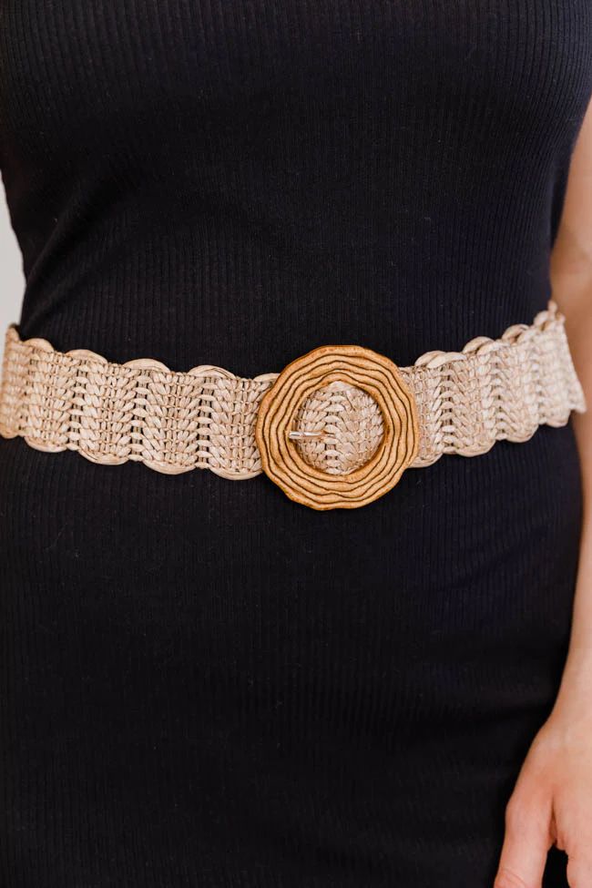 Our Separate Ways Rattan Tan Belt | The Pink Lily Boutique