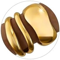 3Pcs Chunky Gold Bangles Bracelets for Women, Spring Hinged Big Stackable Bangles Set, Trendy Cuf... | Amazon (US)