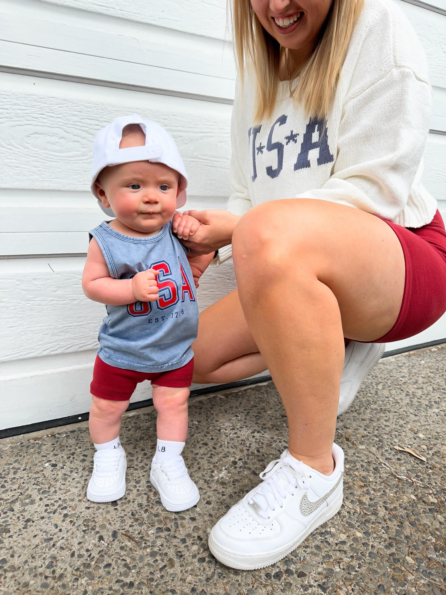 Little man’s outfit and my shorts are from Little Bipsy, shoes and my sweater are linked here and perfect for Memorial Day, 4th of July, and the Olympics this summer 

#LTKfamily #LTKstyletip #LTKSeasonal