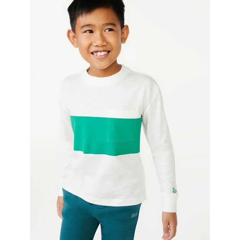 Free Assembly Boys Long Sleeve Stripe T-Shirt, Sizes 4-18 | Walmart (US)