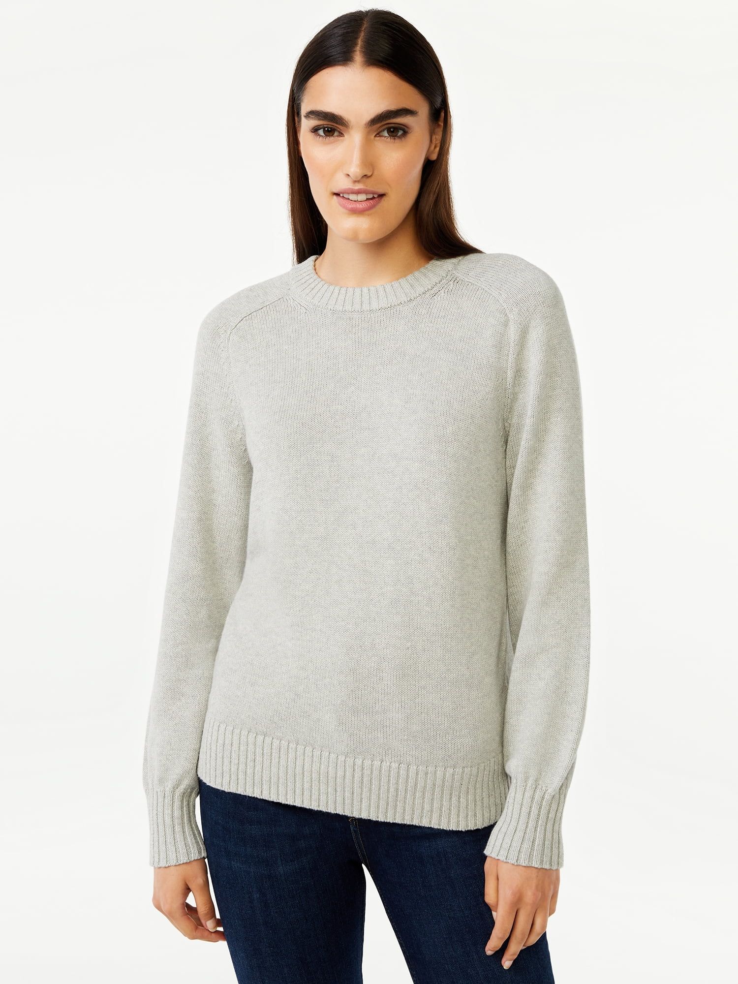 Free Assembly Women’s Shrunken Crewneck Sweater | Walmart (US)