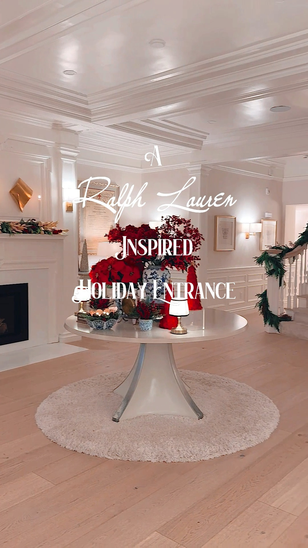 POV: you walk into Noblewoods and the entryway is already wearing its holiday pearls.

I leaned into a very Ralph Lauren kind of Christmas — poinsettia and berries up top, then a tartan “moment” at the pedestal (yes, it’s a cushion cover, and yes, it’s genius because the scale is perfect). Add my blue-and-white chinoiserie ginger jars, a few berry stems tucked into matching vases, and suddenly we’ve got that Polo palette: red, light blue, and tartan — classic, confident, and quietly dramatic.

Then I finished it the way a proper house should:
a candle for glow, two little lamps with old-fashioned shades for that “this home has stories” energy… and my tiny Victorian dinner gong, straight out of Downton Abbey, because if a butler once rang it for dinner, it absolutely deserves a starring role in my entrance.

This is your reminder that the first room sets the tone.
Make it festive, make it timeless… and make it a little bit intimidatingly chic.

#LTKSeasonal #LTKHoliday