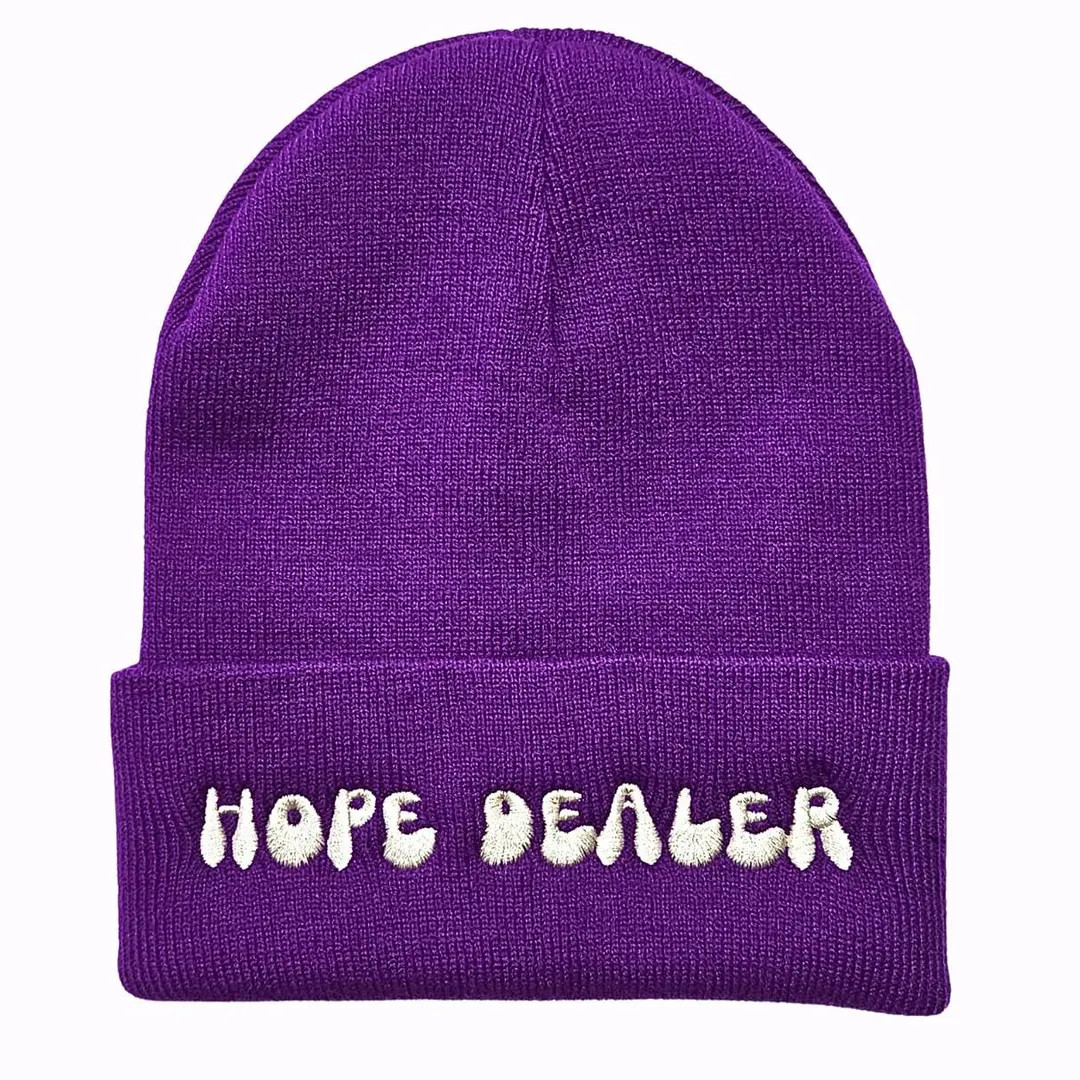 Hope Dealer Beanie- Embroidered Purple Winter Hat - Etsy | Etsy (US)