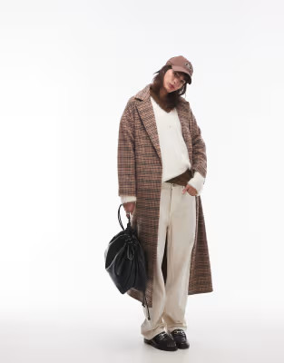 Topshop heritage check belted formal coat | ASOS (Global)