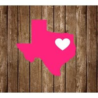Texas Heart Decal // Love Car Decal Laptop State | Etsy (US)