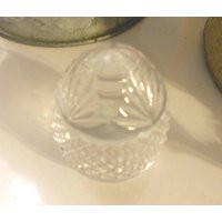 Glass Egg Cut Etched Pattern 3.25-Inch-Tall Heavy Paper Weight Decorative | Etsy (US)