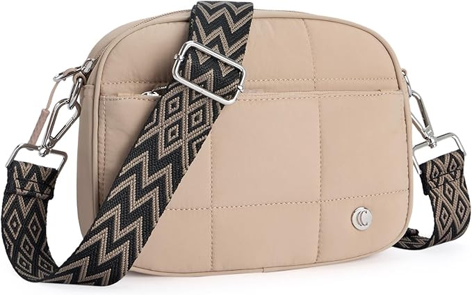 CLUCI Quilted Crossbody Bags for Women Lightweight Puffer Shoulder Bag Travel Purses with Wide St... | Amazon (US)