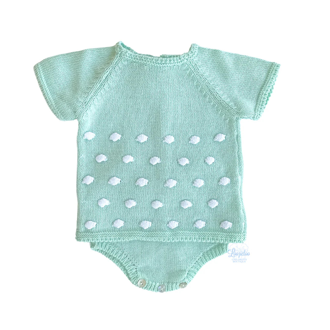 Bauble Knitted Set in Mint | Loozieloo