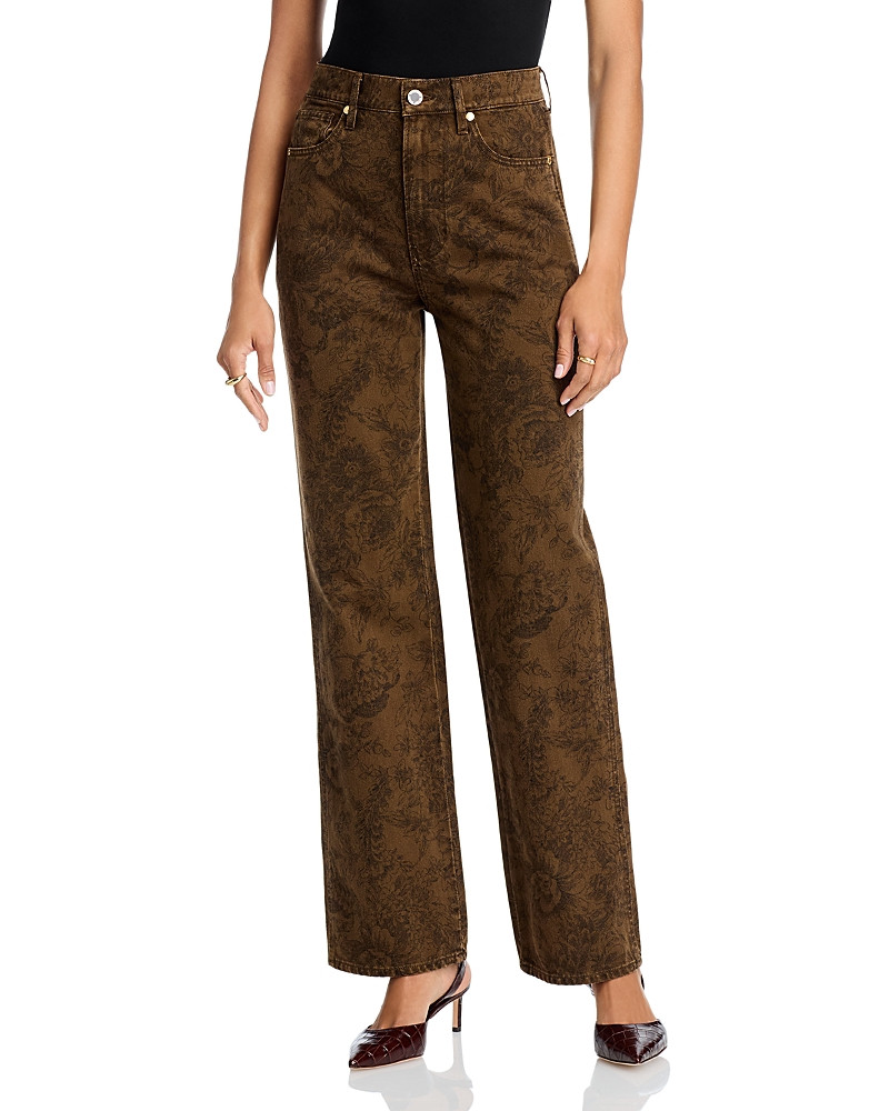 Veronica Beard Dylan High Rise Straight Jeans in Lichen/Black | Bloomingdale's (US)