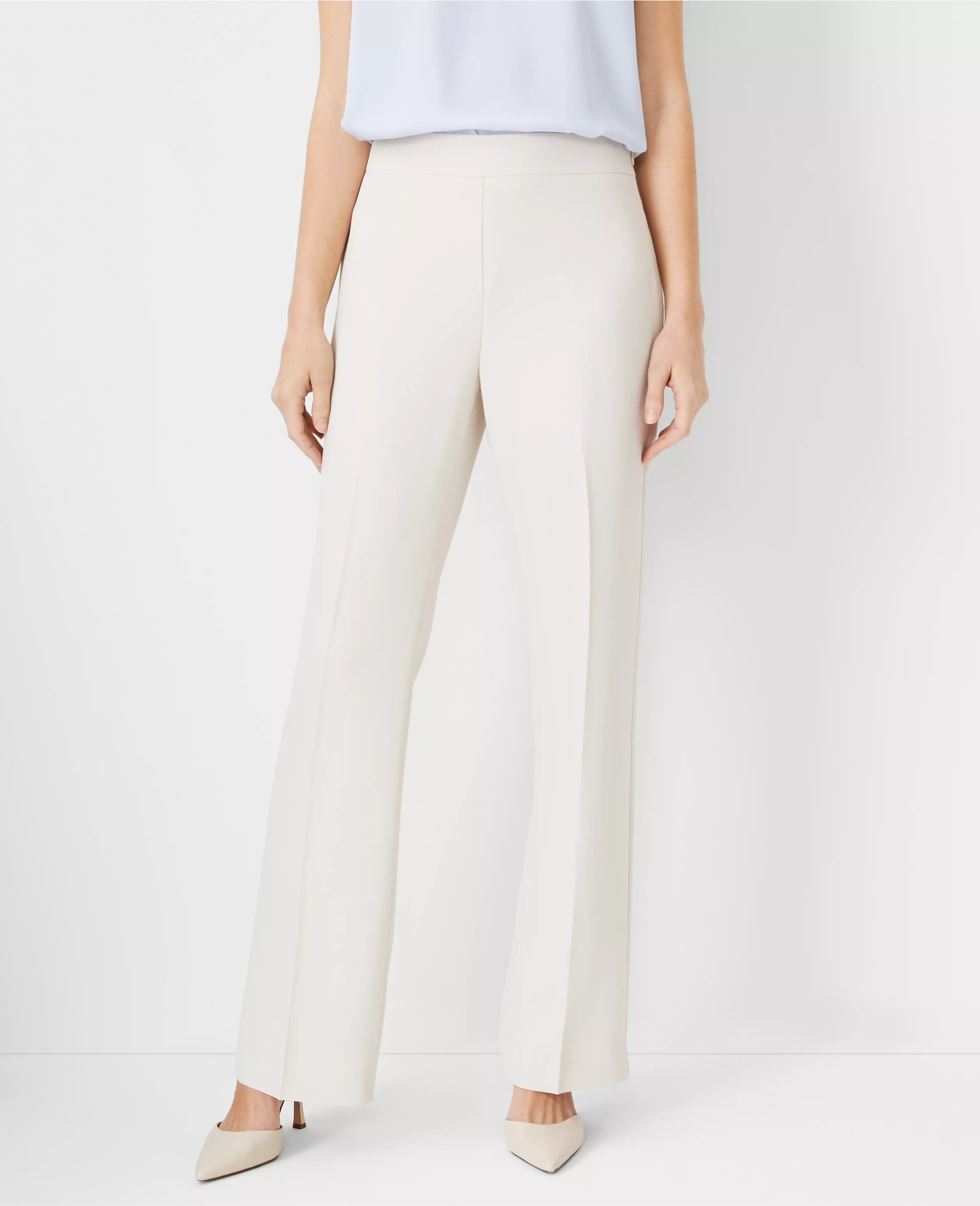 The Side Zip Trouser Pant in Fluid Crepe | Ann Taylor (US)