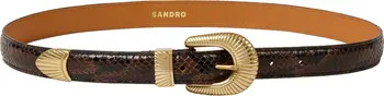 Python-effect leather belt | Nordstrom