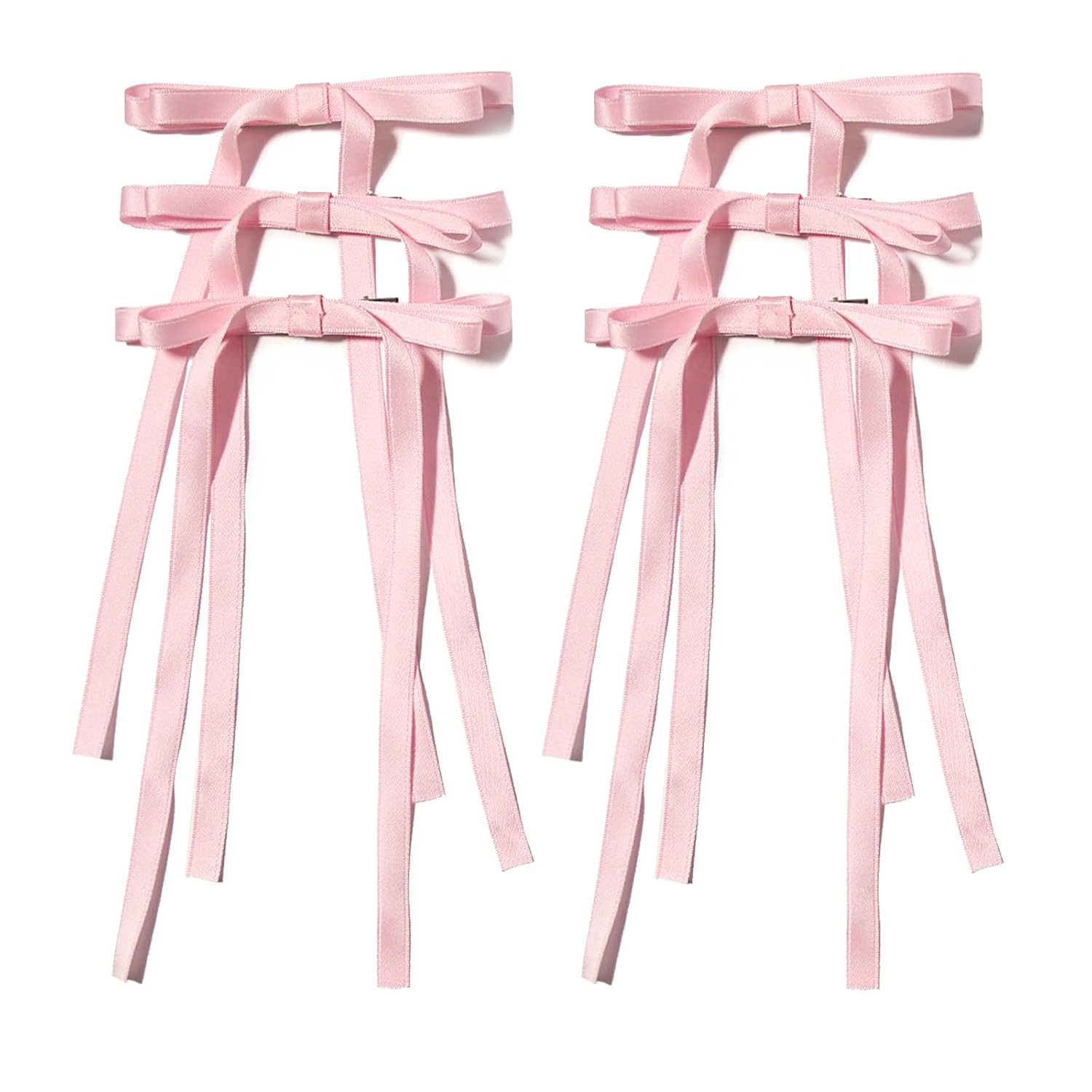 LFOUVRE Pink Hair Bow, 6pcs Hair Bows for Women, Pink Hair Clips for Girls, Pink Bow with Tassel,... | Amazon (US)