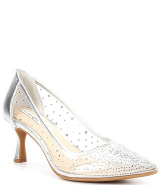 Amelie Clear Rhinestone Pumps | Dillard's