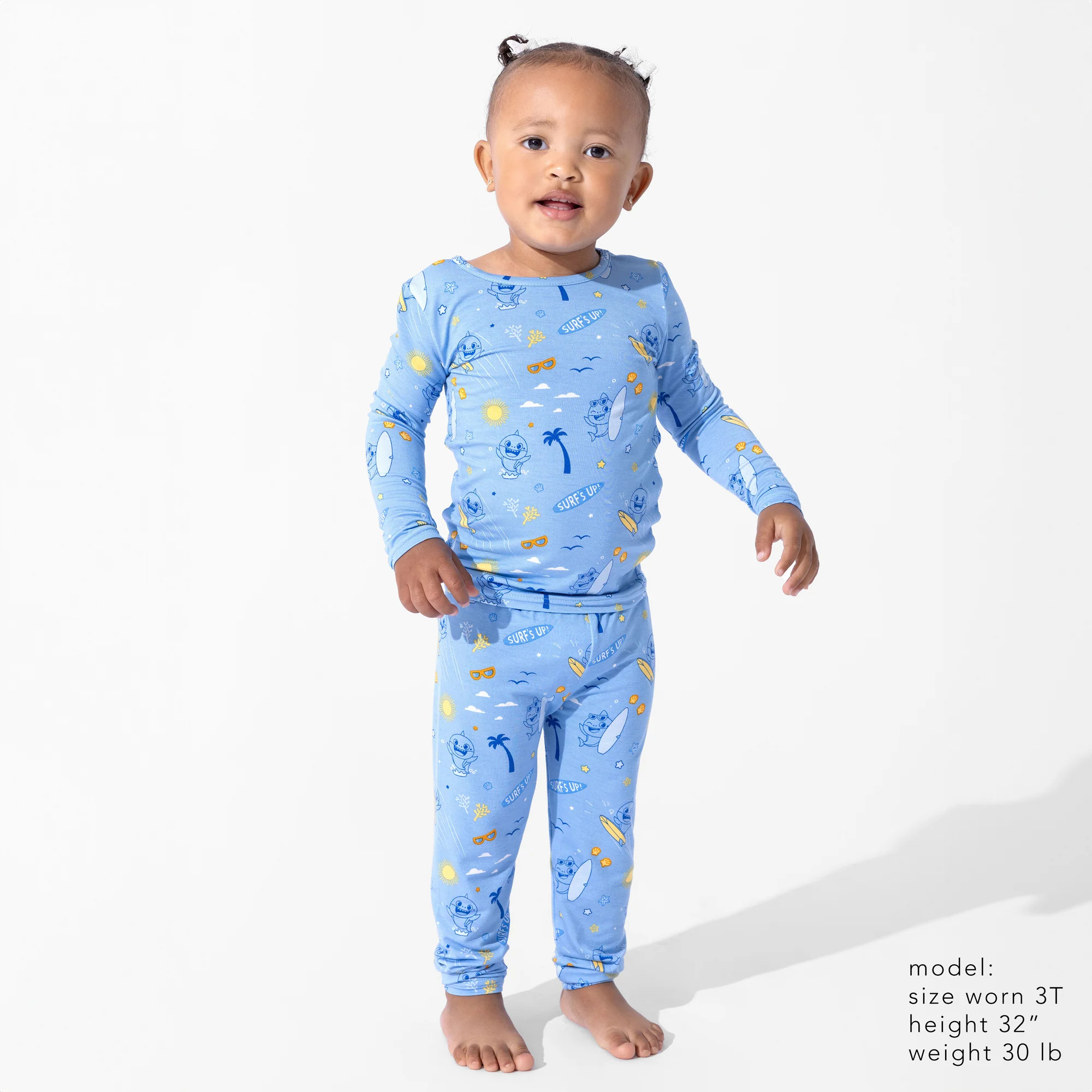 Baby Shark Surf Bamboo Kids Pajamas | Bellabu Bear
