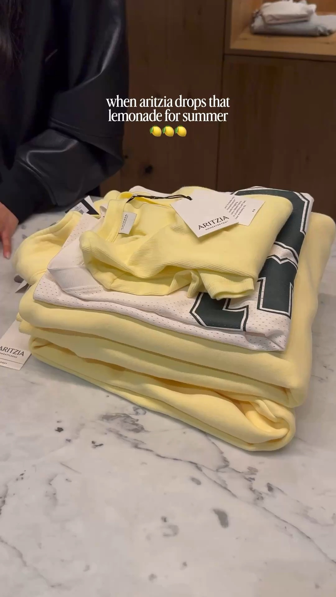 Aritzia lemonade faves from their new drop! 