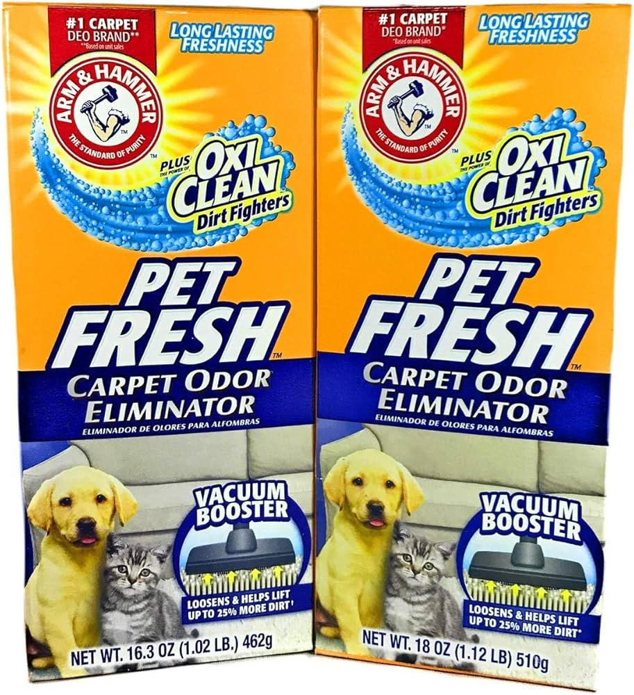 Arm & Hammer, Carpet Odor Eliminator Plus Oxi Clean Dirt Fighters, Powder, Fresh Scent, 2 (18 oz ... | Amazon (US)