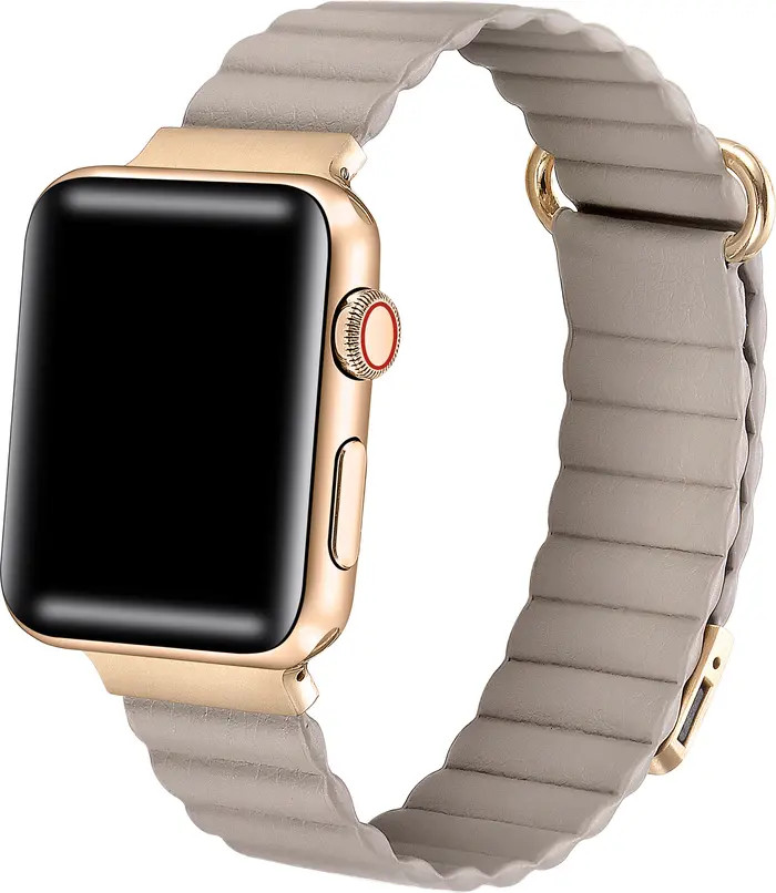 Posh Tech Riley Magnetic Leather Band for Apple Watch | Nordstrom | Nordstrom