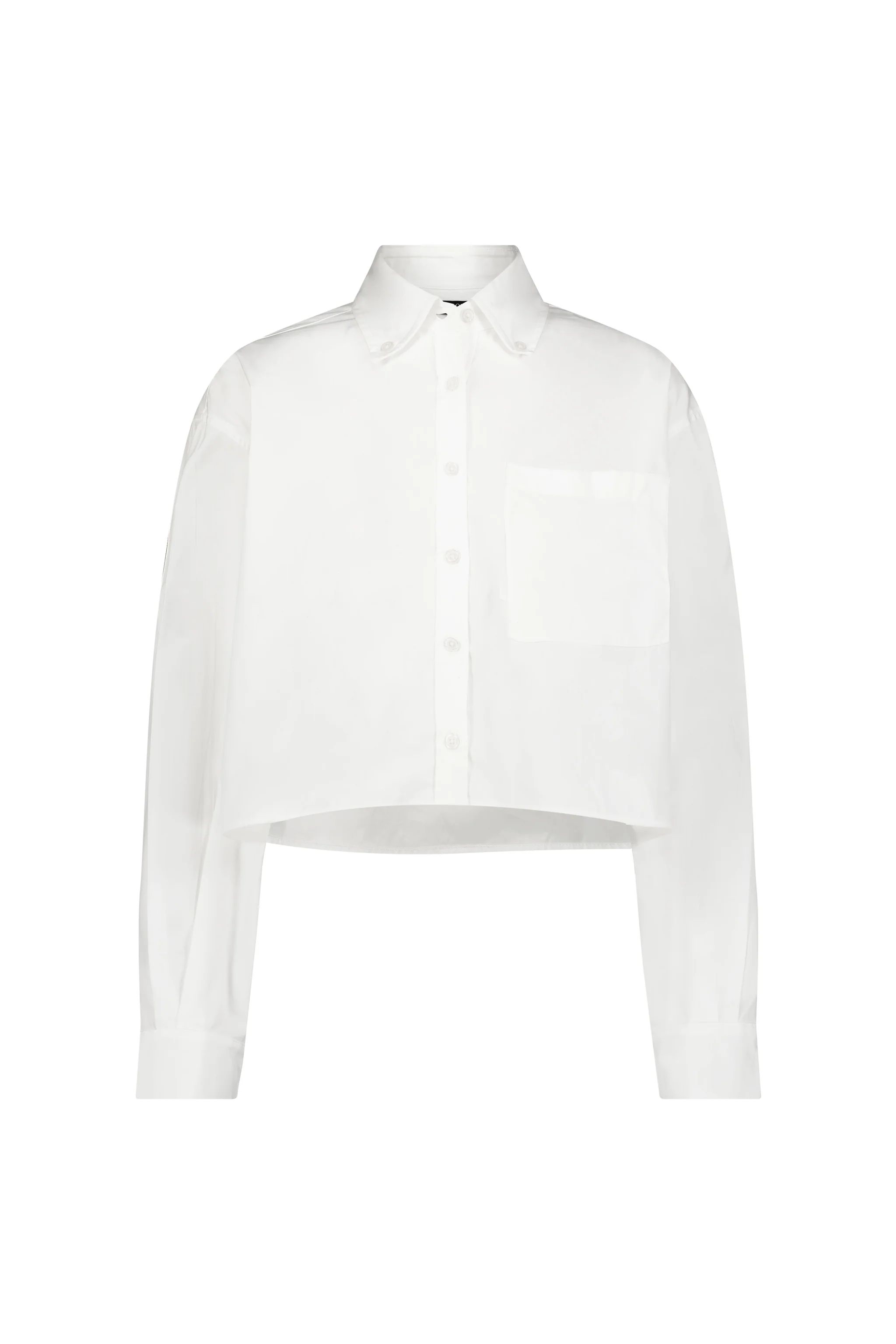 Cropped White Button-Down Shirt | MAYSON the label