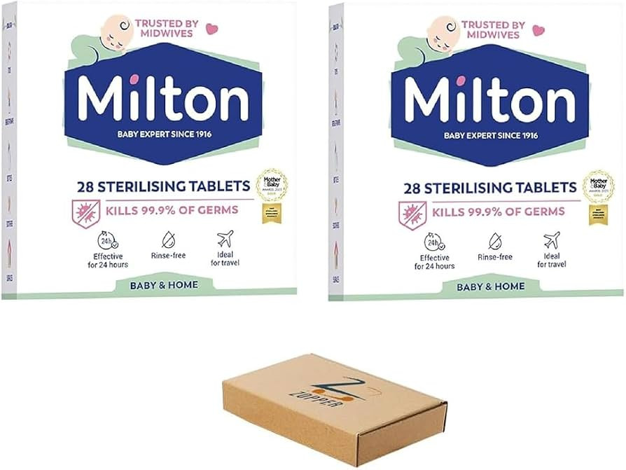 Zopper 2 x 28 Milton Sterilising Tablets for Cleaning Baby Feeding Accessories and Breastfeeding ... | Amazon (UK)
