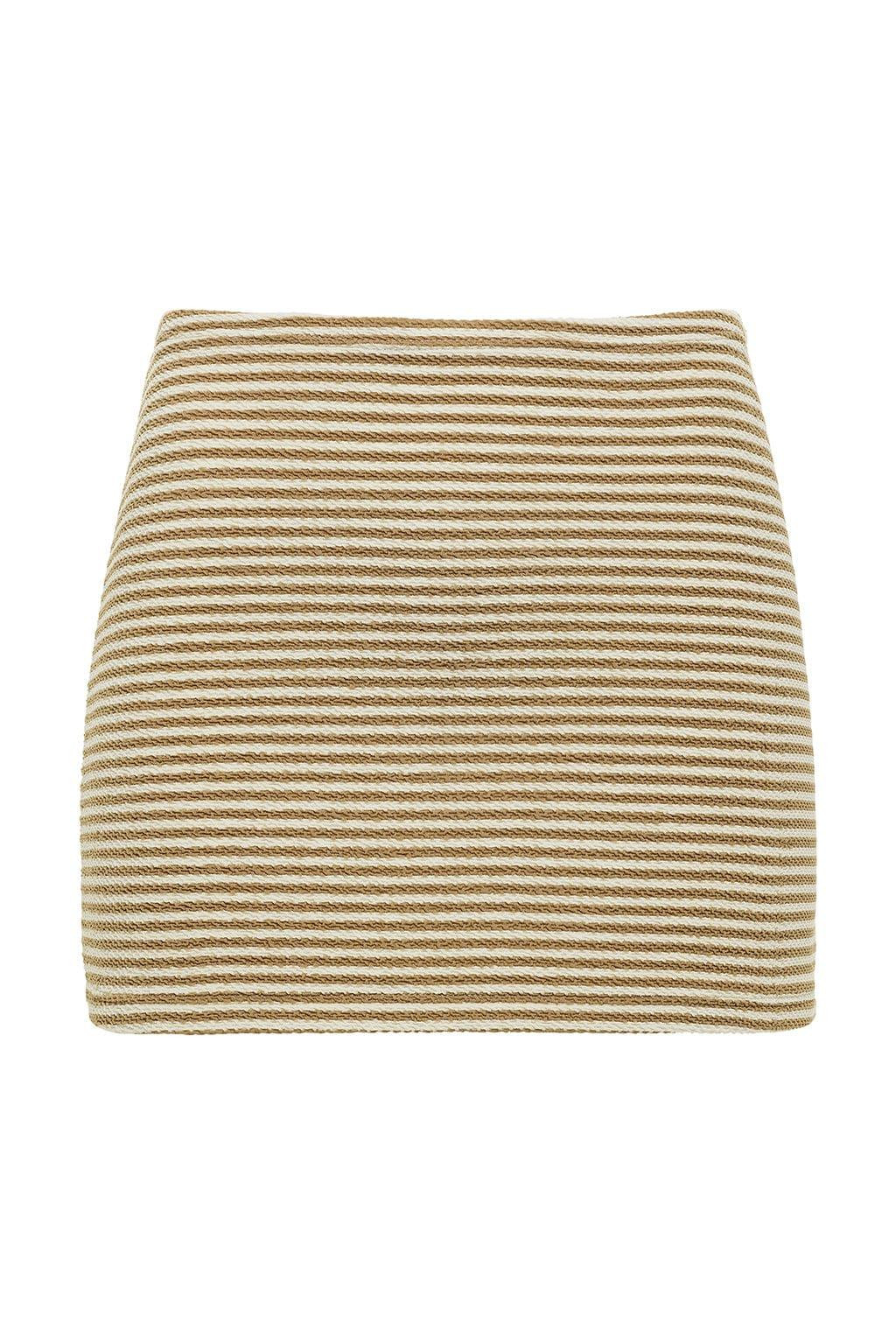 Neutral Stripe Micro Skirt | Montce