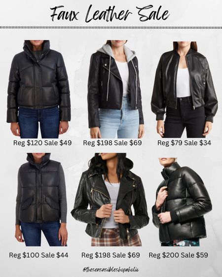 Faux leather jacket moto jacket puffer coat jacket puffy puffer vest Nordstrom rack sale alert 

#LTKfindsunder50 #LTKSeasonal #LTKsalealert