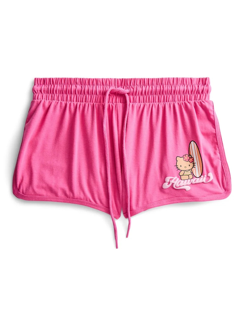 Hello Kitty Women's Hot Pink Hawaii Shorts, Sizes XXS-XXL | Walmart (US)