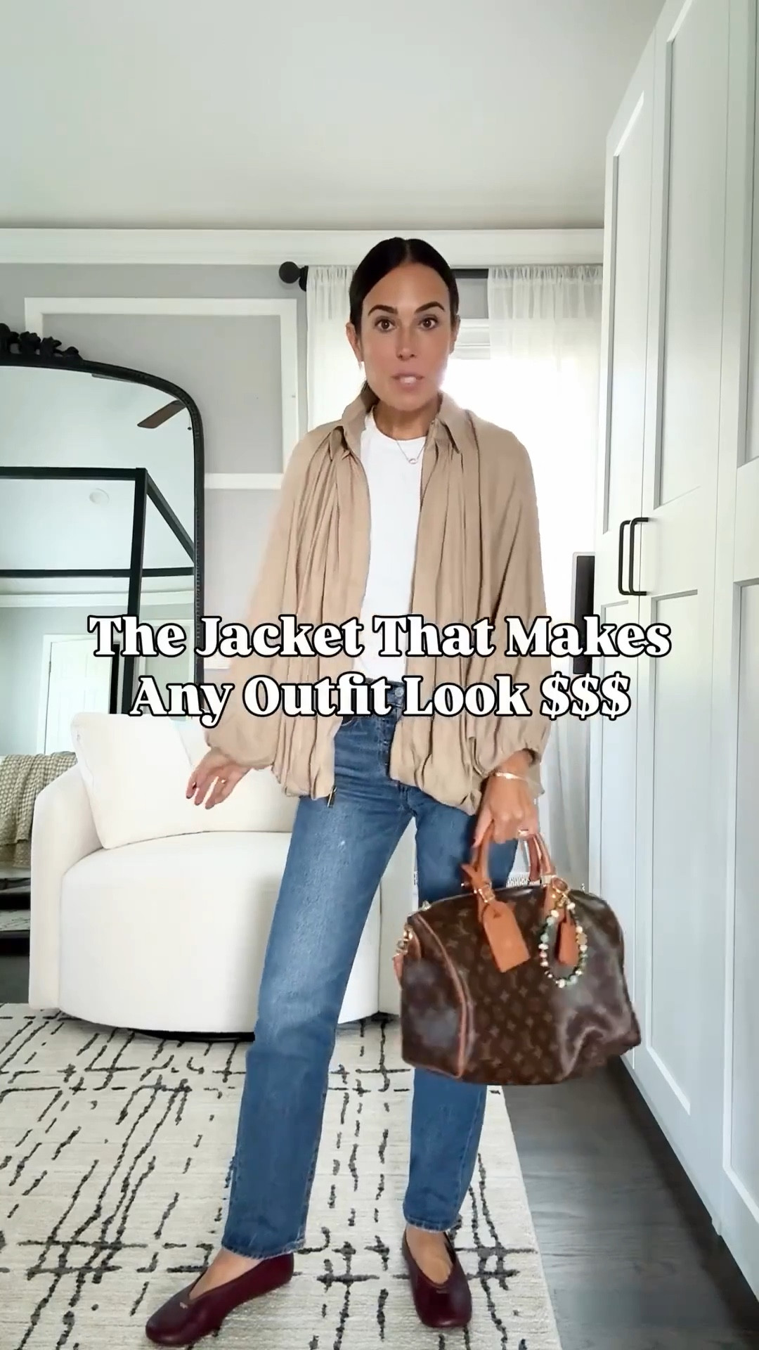 Proof that you don’t need to spend a fortune to look chic ✨ This bubble hem jacket instantly elevates jeans + a tee and makes your whole outfit feel luxe. So easy to throw on but looks like you put in major effort 👏🍂  jacket outfit, bubble hem jacket, chic fall layers, casual fall outfit, cute jackets for women over 40, effortless style, elevated basics, fashion finds

#LTKootd #LTKSeasonal #LTKgrwm