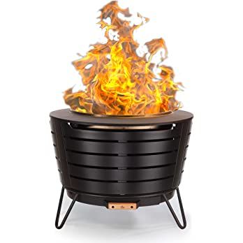 TIKI Brand Smokeless Patio Fire Pit, Wood Burning Outdoor Fire Pit - Includes Wood Pack, Modern D... | Amazon (US)