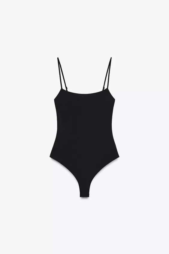 STRAPPY POLYAMIDE BODYSUIT | Zara UK